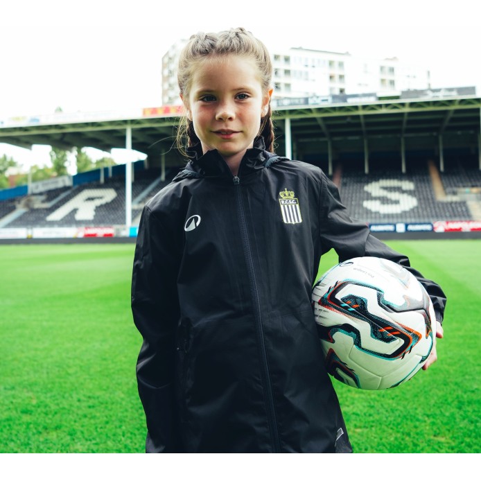 Rcsc-Veste de pluie de football zip noir kids