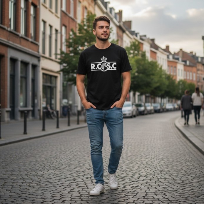 Rcsc-Tshirt Noir zèbre couronne (TM)