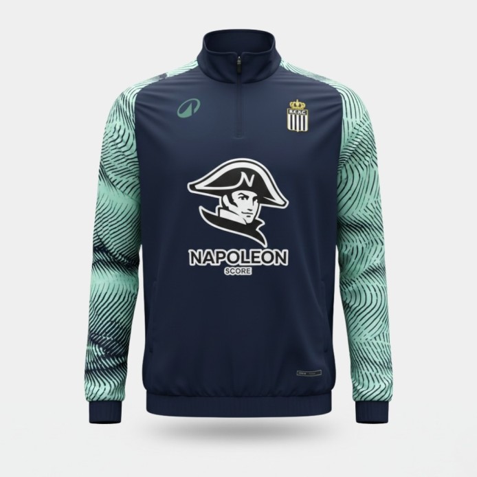 Rcsc- Veste 1/2 zip  WAVY marine et vert